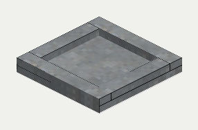 Ceramic molds, raw, isometric