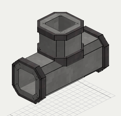 Rolled Piping (T-Junction), isometric