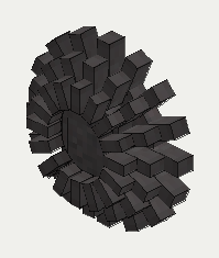 Cast Iron Bevel Gear, isometric
