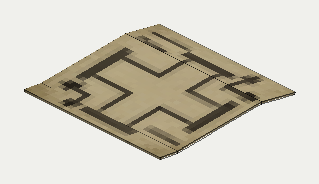 Pipe Cross Diagram, isometric