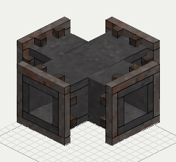 Cast Piping (X-Junction), isometric