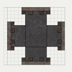 Cast Piping (X-Junction), the top (up)