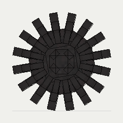 Cast Iron Bevel Drive, from the north