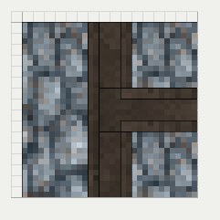 Molten Canal (T-Junction), cobblestone, the top (up)