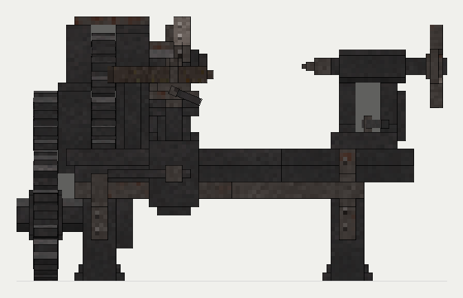 Engine Lathe, the back (north)