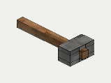 Crucible Steel Hammer, isometric