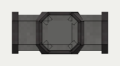 Rolled Piping (X-Junction), the front (east)