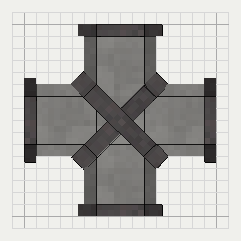 Rolled Piping (X-Junction), the top (up)