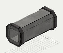 Rolled Piping (Straight), isometric