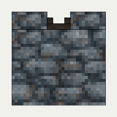 Molten Canal (X-Junction), cobblestone, the back (west)
