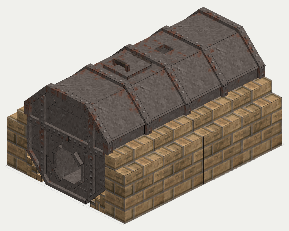Cornish Boiler (block), isometric