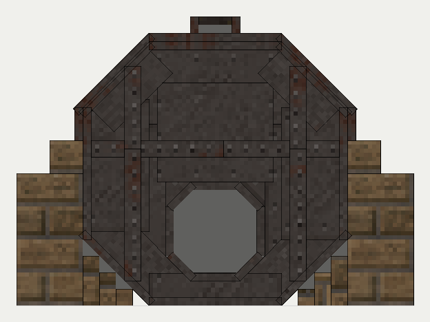 Cornish Boiler (block), the front (south)