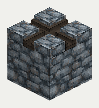 Molten Canal (X-Junction), cobblestone, isometric