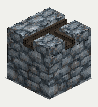Molten Canal (T-Junction), cobblestone, isometric