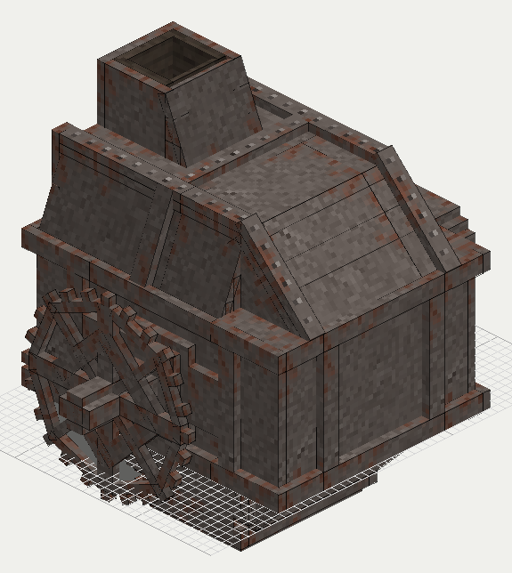 Bessemer converter vessel, isometric