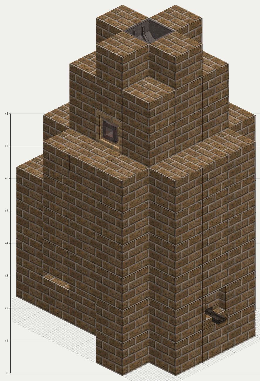Hot blast furnace, cutaway